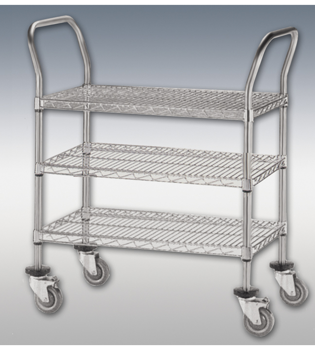 083008 Three shelf Utility Cart 36"L x 24"W x 32"H